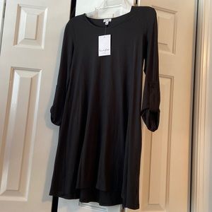 love, fire black simple knee length dress. size xs. With new tag.